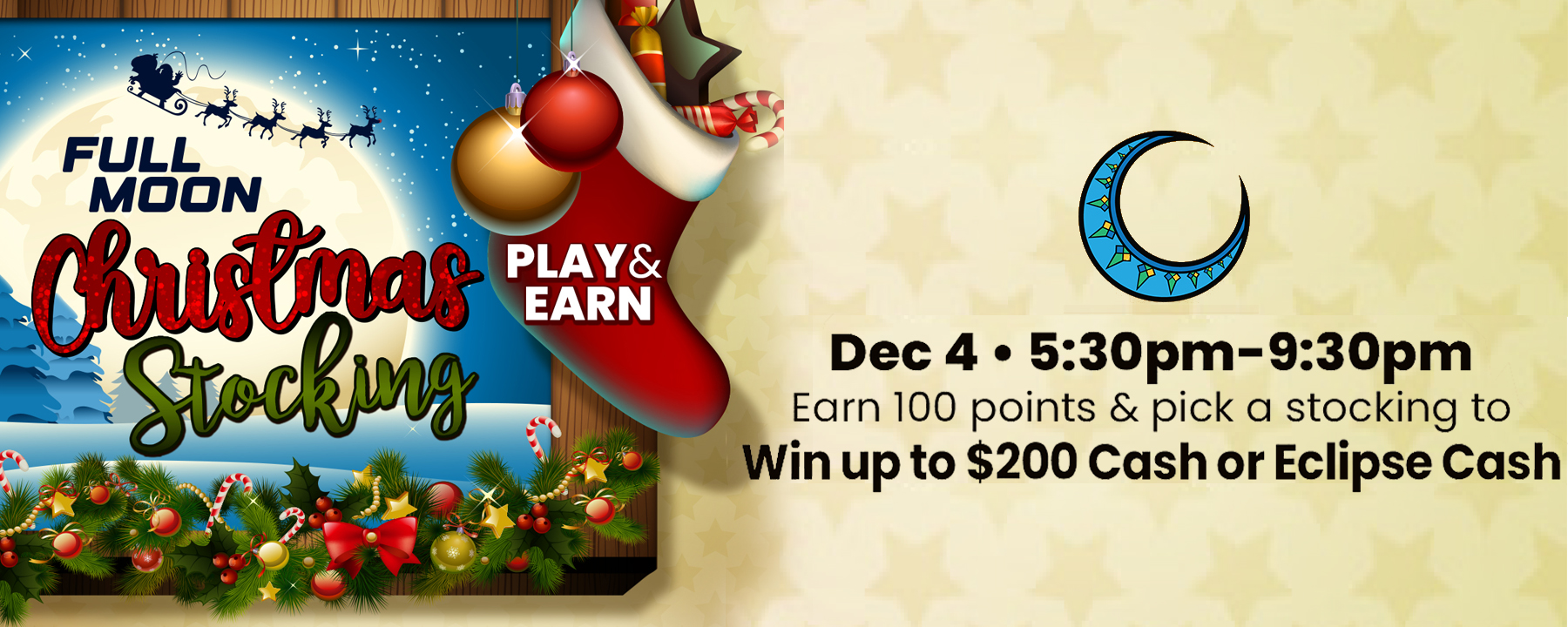 Full Moon Christmas Stocking